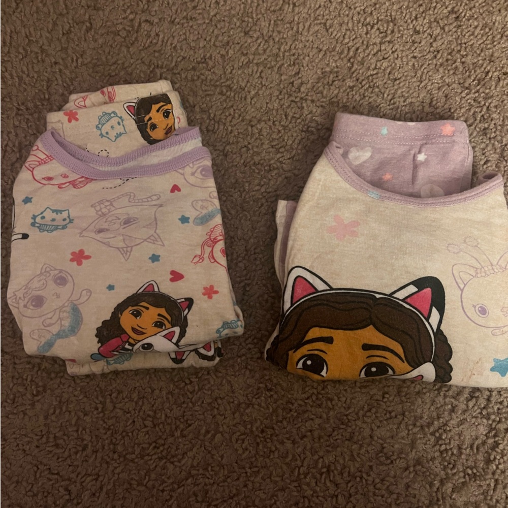 Set of 2 - 3T - Gabby’s Dollhouse - Long Sleeve PJs